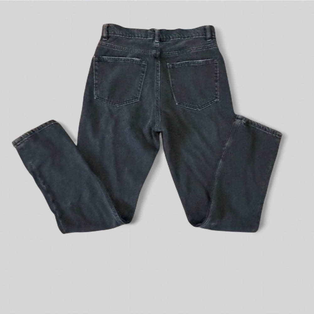 Reformation-black distressed jeans straight leg size 26 - Picture 5 of 12